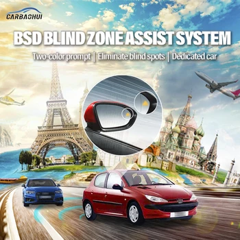 Колата BSD, БСМ, BSA, Предупреждение за намаза в сляпа зона, огледало за обратно виждане, Радарна система за микровълнова откриване за Peugeot 206 2004-2008