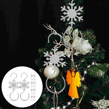 Коледни окачени куки, куки с коледните орнаменти, Фестивални закачалки за отглеждане, куки, оформление на сцената под формата на Коледно снежинки, кука за дрехи, закачалки