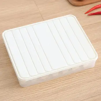 Кутия за съхранение на хладилника, Просторен кутия за съхранение на продукти, кутия за съхранение на кнедлите, Организиране на кухнята с помощта на този прозрачен материал за хранене