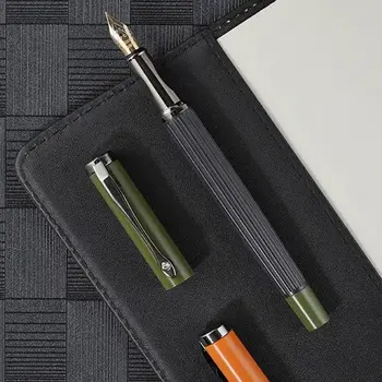 Луксозна метална писалка с матова текстура, благородна бизнес писалка с гладък почерк 0,5 мм, изискана писалка каллиграфическая