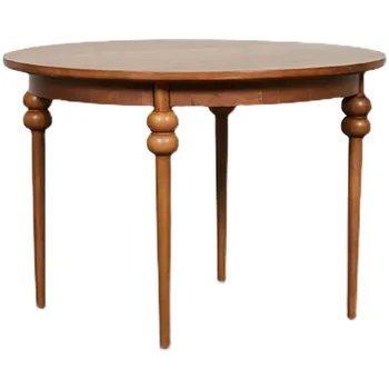 Мебели за маса за хранене със скандинавски дизайн в ретро стил от масивно дърво, дизайна на малки помещения, дизайнер на кръгла маса, модерен и минималистичен, antiq
