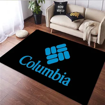Модерен килим за хол с изображение на логото на C-ccolumbia, етаж мат, прахоустойчив и противоскользящий незаменим килим за домашна употреба