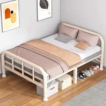 Модерни легла в скандинавски минималистичном стил Евтин хотел Безплатна доставка на Метални легла за възрастни Мебели за дома Camas Dormitorio за дневна за деца