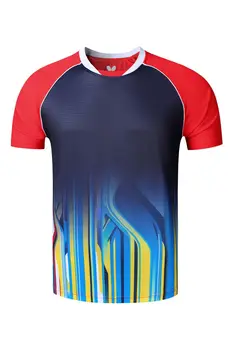 Нова спортно облекло за тенис, мъжки и дамски дрехи за двойки с къси ръкави, под формата на отбора за състезанието по тенис на маса, дишаща