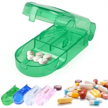 Нож за медицински таблетки, Кутия за съхранение на таблетки, Разделител за съхранение на лекарства, Разделител за хапчета, Калъф за здравето, Нож за хапчета, грижа за лекарства, T3W3