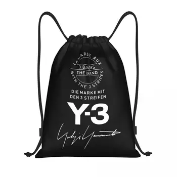 Обичай Yohji Yamamoto Drawstring Чанта за Пазаруване Раници За Йога на Мъже, Жени Спортна Раница за Фитнес зала