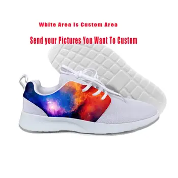 Обувки Space Galaxy, Летни Мъжки И женски маратонки, лека ежедневни обувки 3D, готини маратонки с най-високо берцем, Мрежести маратонки за бягане, спортни обувки