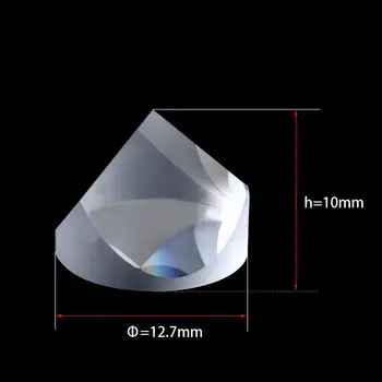 Оптична стъклена Пирамидални призма K9 12,7x10 mm, физически рефрактор, оптика светлинния спектър