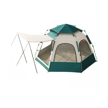 Палатка за къмпинг Instant Up Waterproof Автоматична палатка за нощуване на открито, защищающая от дъжд, Слънцезащитен крем, Преносимо оборудване за къмпинг в дивата природа.