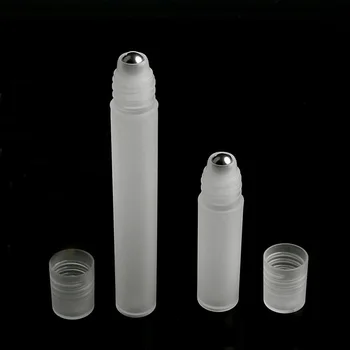 Пластмасов празен флакон за парфюм с обем 5 ml / 10 ml за еднократна употреба с шариковым на ролка от неръждаема стомана за течности, парфюмни масла
