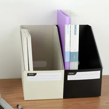 Сгъваема кутия за съхранение на книги във формат А4, просторен водоустойчива кутия за съхранение на файлове с документи, пластмасови настолна кутия за съхранение на книги, офис калъф