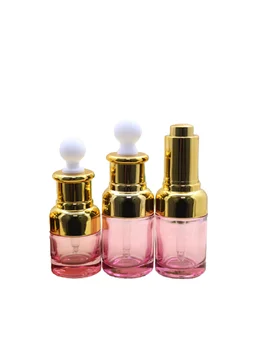 Стъклена бутилка-краен Розова козметична течност за ароматерапия, пипета за масаж, 10шт, 20 мл флакони за Многократна употреба-пипети за серум и етерични масла