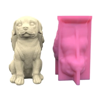 Уникални силиконови форми, 3D форма за цветя, саксии, форми за дръжки във формата на куче