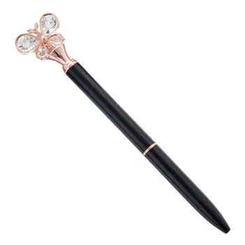 Химикалки Черно мастило, черна писалка, химикалка химикалка 1.0 mm, с Гладка дръжка със средна заострением, Прибиращ се дръжка, дръжки във формата на пеперуда.