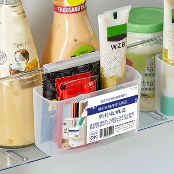Хладилник с Кухненски Висящ Органайзер Скоростна Тежкотоварни контейнер за съхранение на домакински принадлежности Полк-органайзер за хладилник
