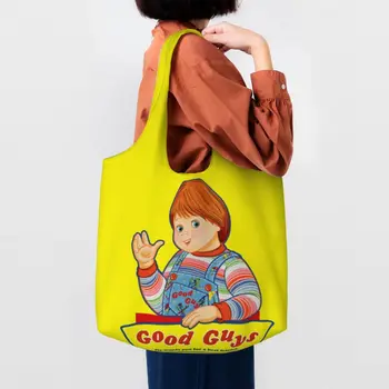 Чанта за пазаруване Good Guys за детски игри, холщовая чанта за пазаруване, чанта през рамо, трайни чанта кукла Чъки чанта